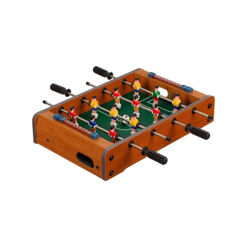 Asztalifoci, 12 játékos figurák, Labda, Eredménytábla, Fa, Fém, 34x22x6 ...