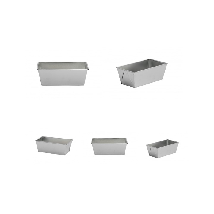 Set de 5 Forme Pentru Chec, 557, dimensiune 20x11,5x7,5cm, Din Aluminiu