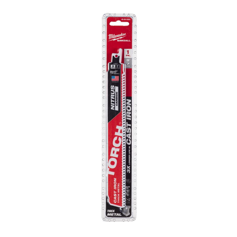 5 lames de scie sabre pour inox TORCH CARBIDE TEETH 230 mm Milwaukee