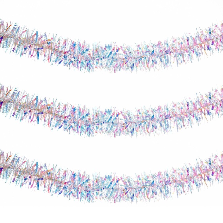Beteala decorativa iridescenta, pentru Craciun, Amelex Solution, 3,64 m, multicolor