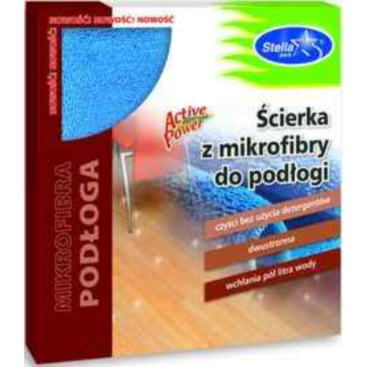 Laveta podea Stella, Microfibra, 60x50cm, Albastru