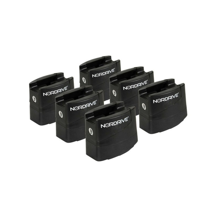 Set 6 picioruse bare transversale, Nordrive, Mercedes, Negru