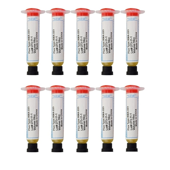 Set 10 bucati flux, pasta decapanta condensata RMA-223 - Amtech