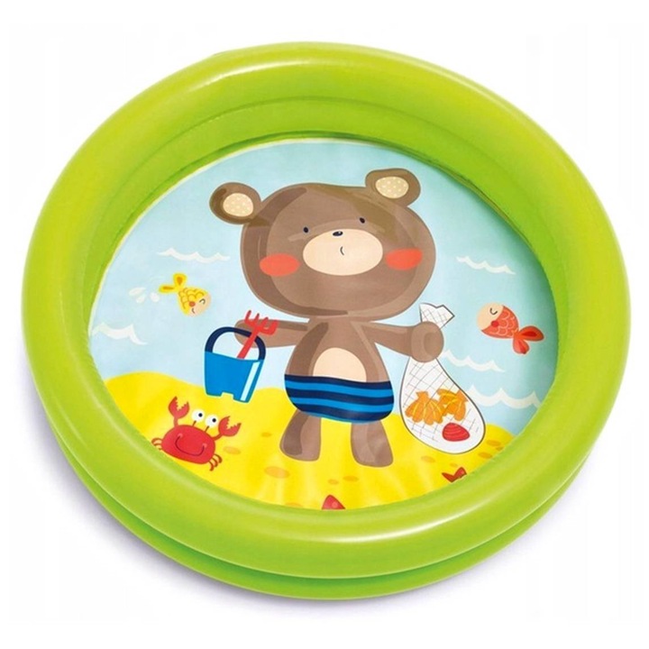 Intex Felfújható gyermekmedence, PVC, 1-3 év, 61x15 cm, 17 literes, zöld