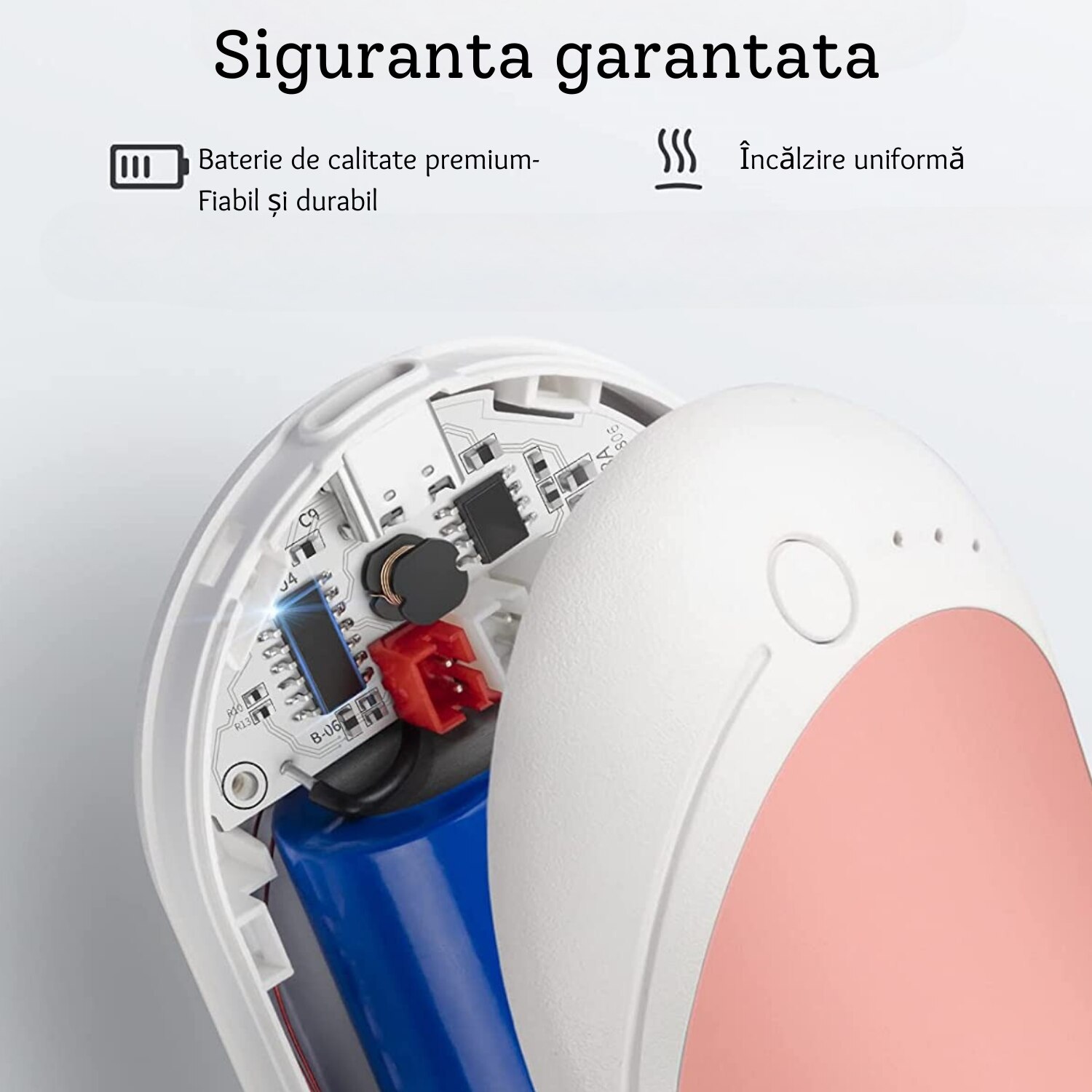 Incalzitor de maini Elindor® cu baterie externa powerbank 5200mAh ...