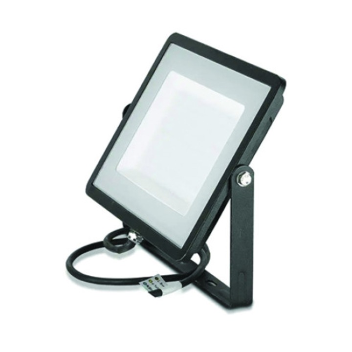 Proiector LED V-tac, 100W, 8200lm, lumina neutra, 4000K, IP65, cip Samsung, negru