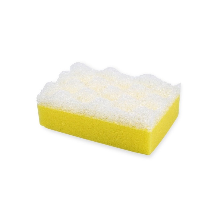 Гъба за баня, DONEGAL, 14x9x5 см, бяло/жълто