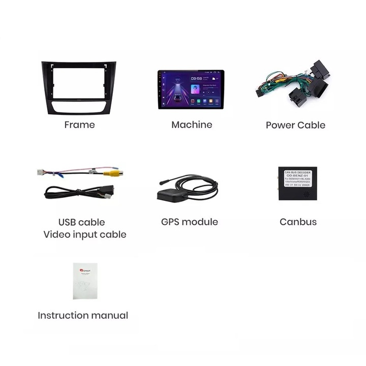 Navigatie Android 11, CarPLAY, Android Auto, Ecran 9″, 2GB RAM 32GB ...