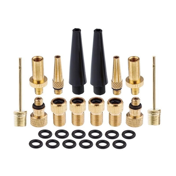 Set adaptoare de umflare pentru pompa, compresor aer roti, mingi, etc, 26 bucati 63460 Carmotion