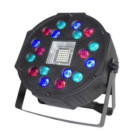 Светлинен прожектор PAR 18 със светлинен лъч, LED, RGB, черен, диско ...