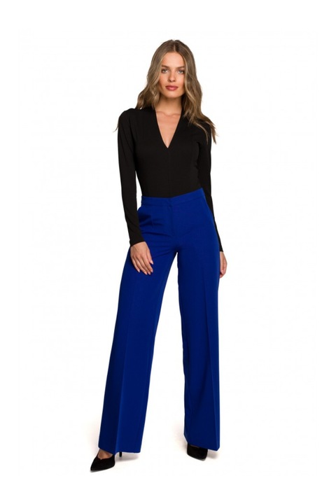 Pantaloni dama, Style, Poliester/Viscoza Albastru