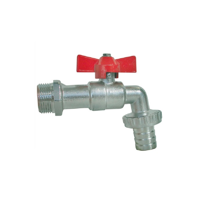 Robinet de gradina, dublu serviciu, 1/2", fluture