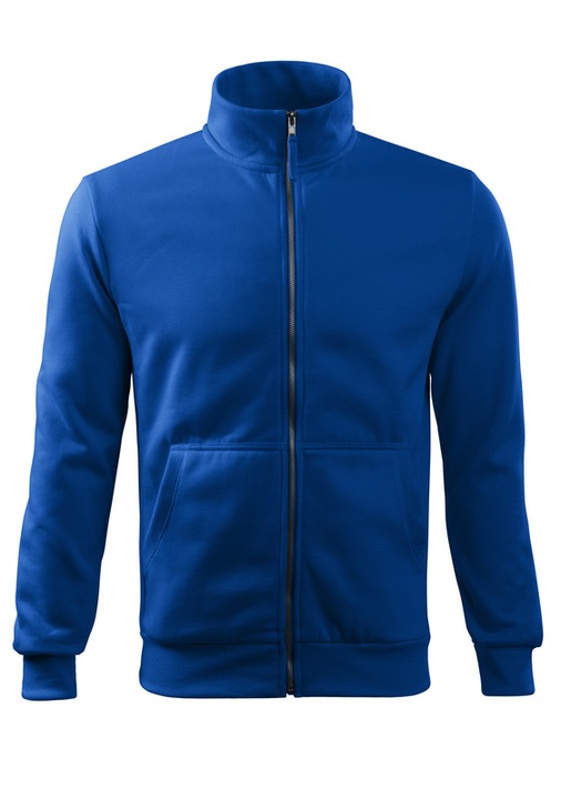 Hanorac pentru barbati, Buzunare tip marsupiu, 65% Bumbac, Albastru