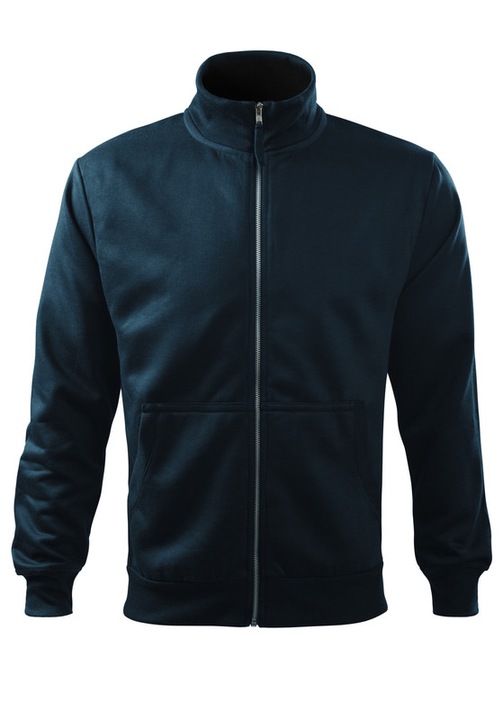 Hanorac pentru barbati, Buzunare tip marsupiu, 65% Bumbac, Bleumarin