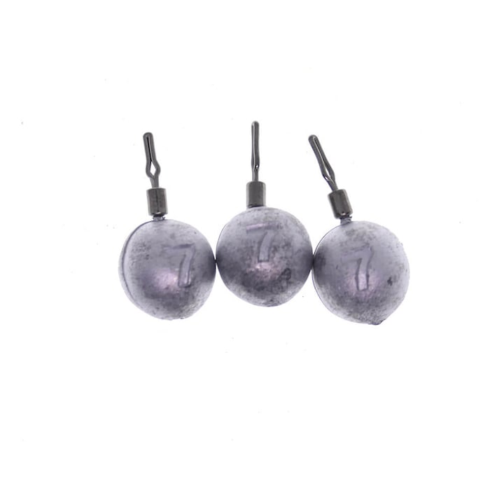 Set 3 buc Konger plumb drop shot bila (gramaj inscriptionat), 7grame