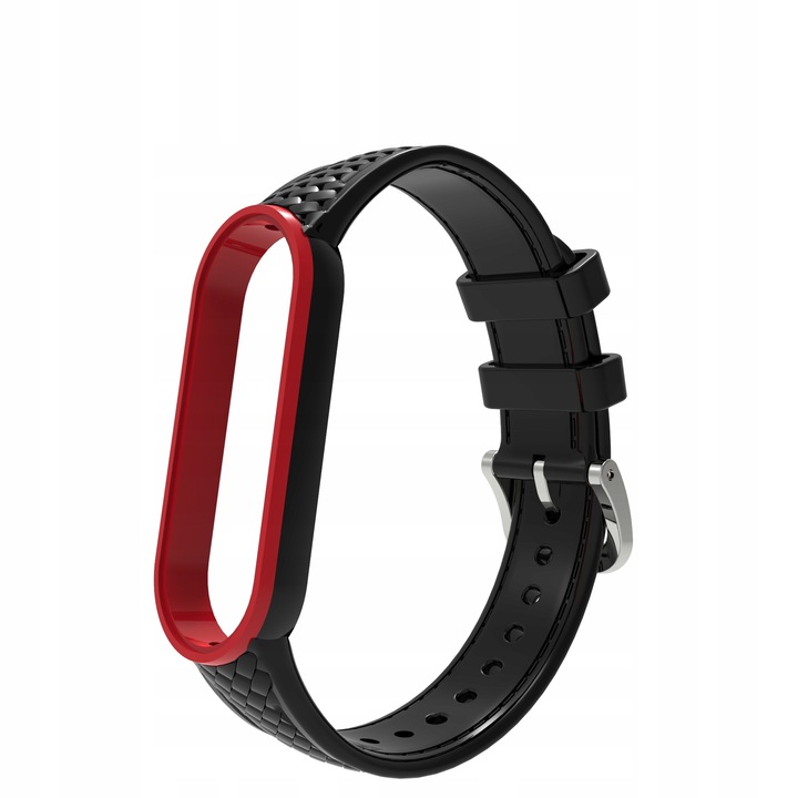 Съвместим с каишка Xiaomi Mi Band 4, пластмаса, червен/черен