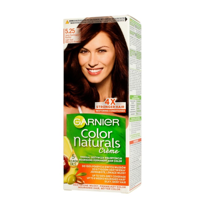 Vopsea de par Garnier Color Naturals, 5.25 Saten Mahon