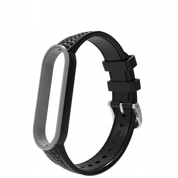 Xiaomi Mi Band 4 съвместима каишка, пластмаса, сиво/черно