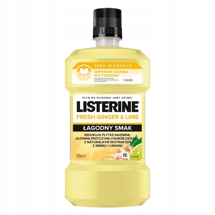 Вода за уста Ginger&Lime, Listerine, 500 мл