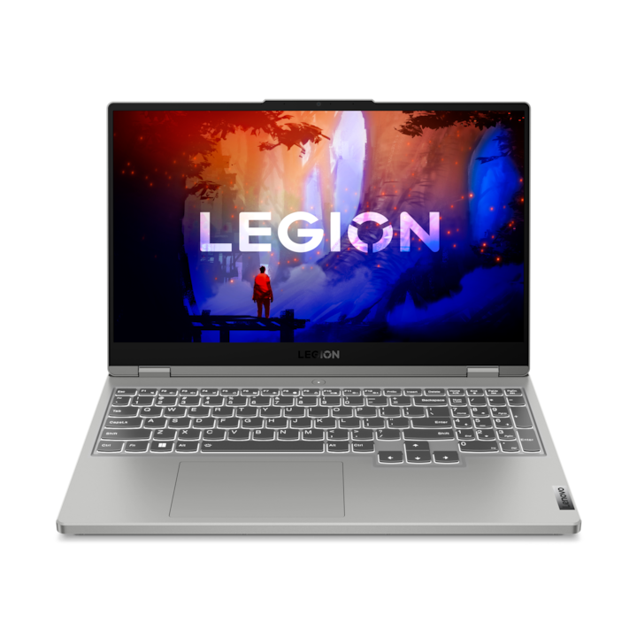Lenovo Legion 5 15ARH7 Laptop, 82RE005WBM, 15,6", AMD Ryzen 5 6600H (6 magos), NVIDIA GeForce RTX 3050 Ti (4 GB GDDR6), 16 GB 4800 MHz (2x8 GB) DDR5, szürke