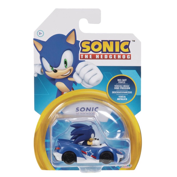 Мини превозно средство Sonic (мащаб 1:64) Team Sonic Racing, 6 см
