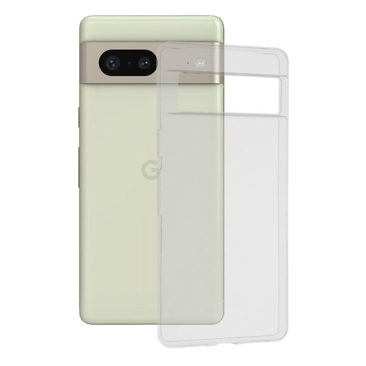 Кейс за Google Pixel 7, Techsuit Clear Silicone, Transparent