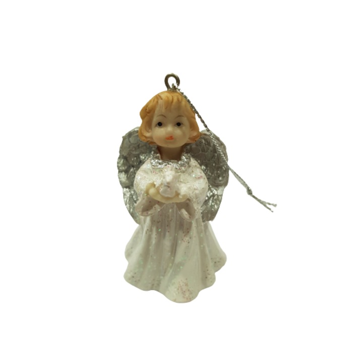 Ahelos figura, Angyal, Kerámia, 7 cm