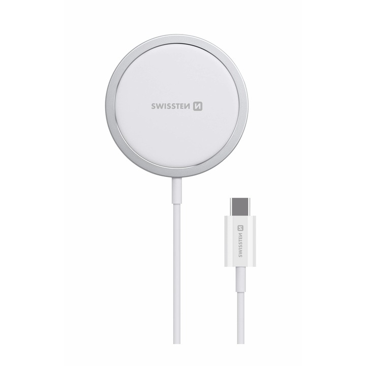 Swissten MagSafe mágneses vezeték nélküli töltő, 15W