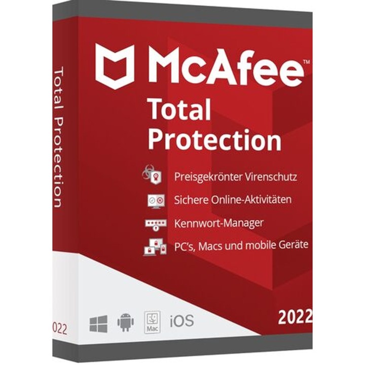 Antivirus McAfee Total Protection 2022 1 Pc 1 An Licenta Electronica