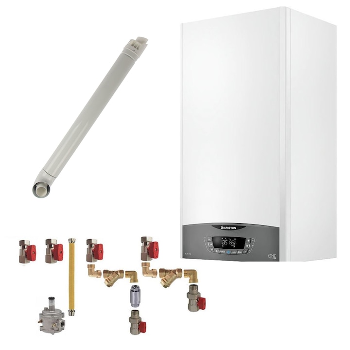 Centrala murala in condensare Ariston Clas One 30 Wi-FI, kit evacuare si kit montaj complet RTM