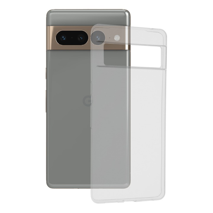 Кейс за Google Pixel 7 Pro, Techsuit Clear Silicone, Transparent