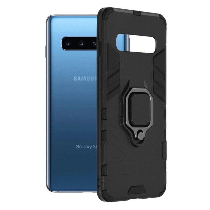 Кейс за Samsung Galaxy S10, Techsuit Silicone Shield, черен