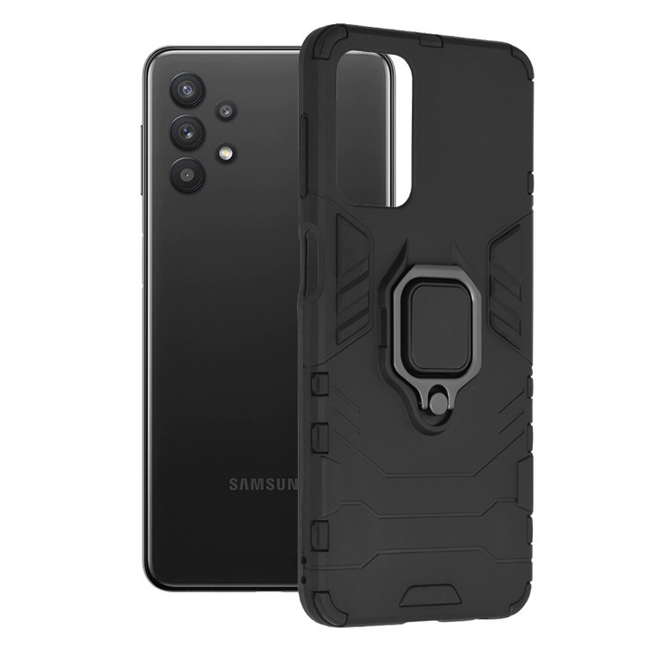Калъф за телефон за Samsung Galaxy A32 5G, силиконов щит, Techsuit, черен