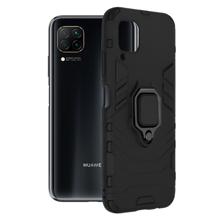 Кейс за Huawei P40 Lite, Techsuit Silicone Shield, черен