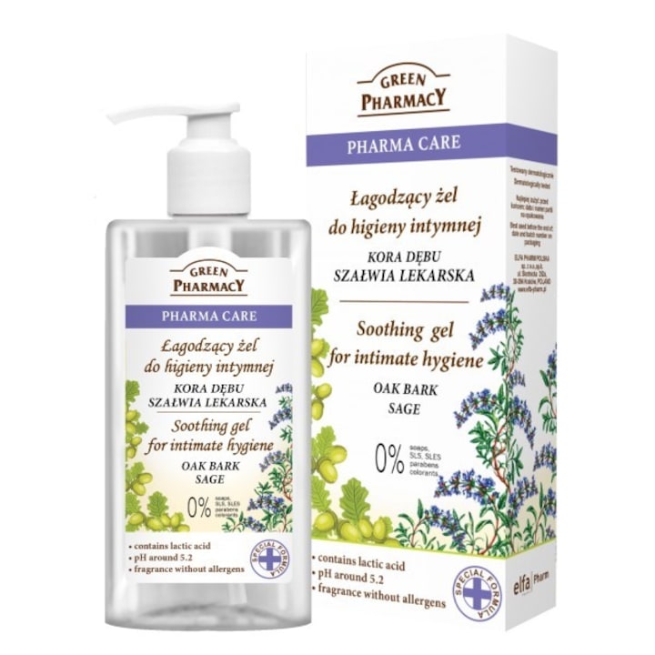 Gel intim Green Pharmacy, Calmant, Salvie, 300 ml