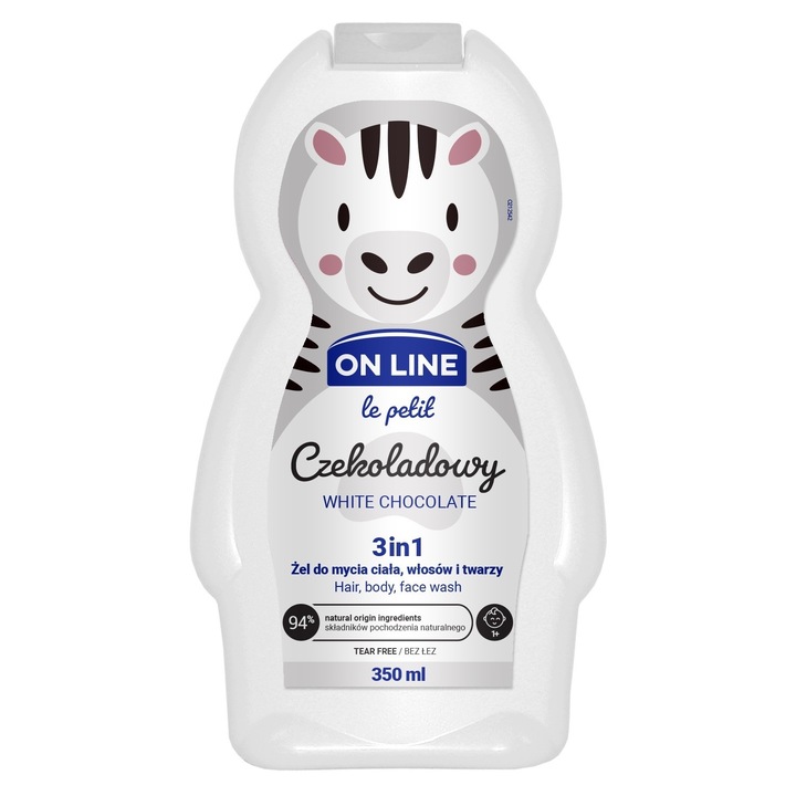 Шампоан 3в1 за деца On Line, Шоколад, 350 мл