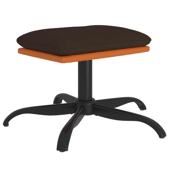 vidaXL barna szövet és műbőr lábzsámoly 60x60x36 cm 341610