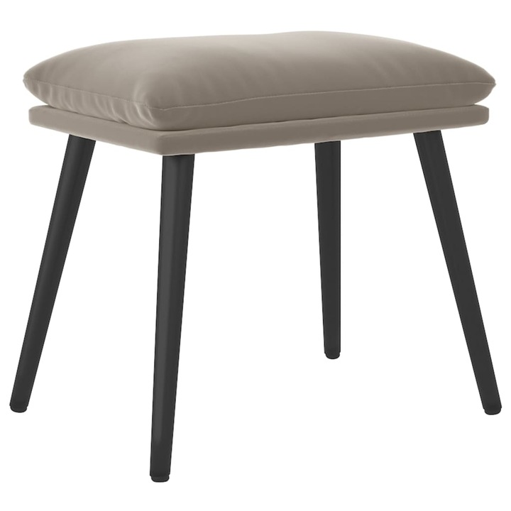 vidaXL világosszürke bársony zsámoly 45 x 29,5 x 35 cm 2,55 kg