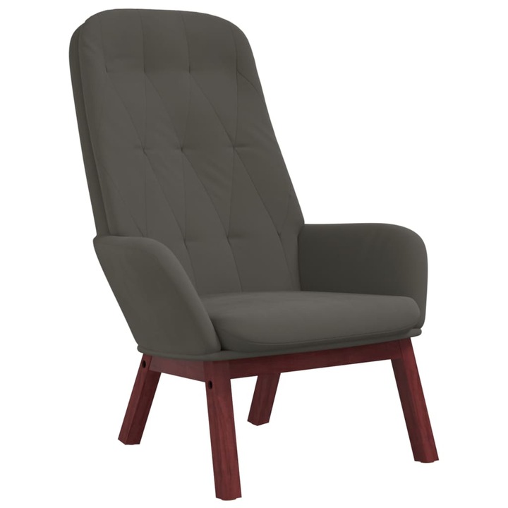 vidaXL sötétszürke bársony pihenőfotel 341219