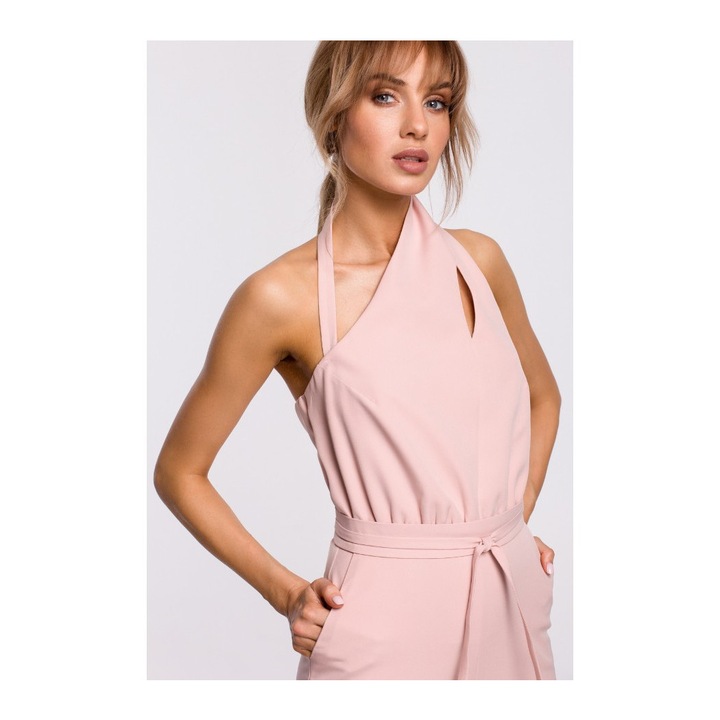 Aszimmetrikus nyakkivagasu overal MOE, polieszter, elasztan, Rózsaszín