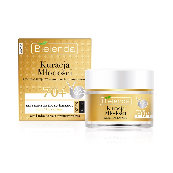 Crema Revitalizanta Antirid pentru Zi si Noapte Youth Treatment 70+, Bielenda, 50ml