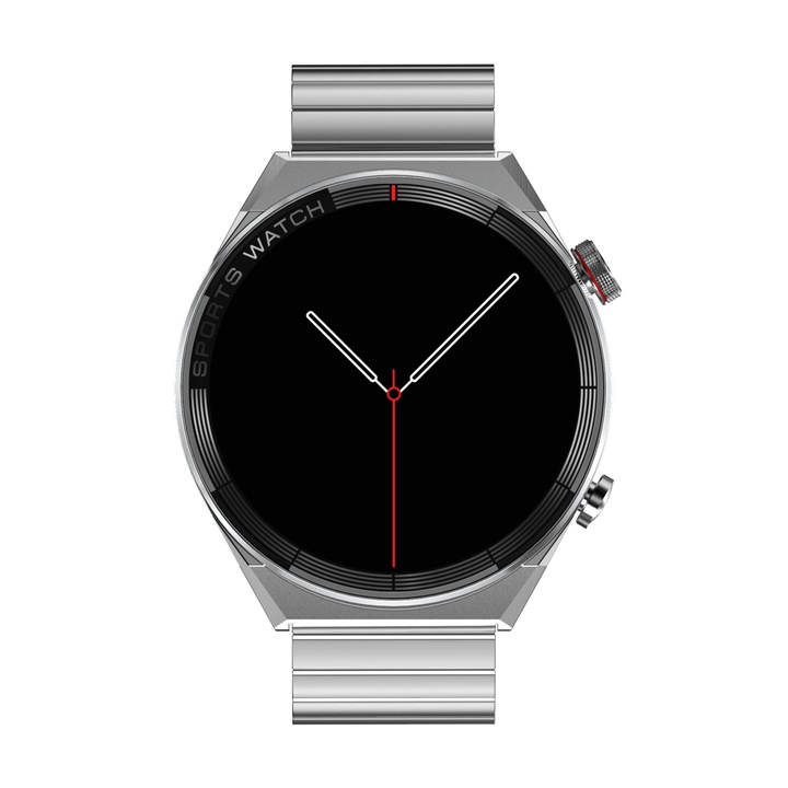 Часовник Smartwatch Watchmark Maverick, 1,5 инча, Унисекс, Сребрист