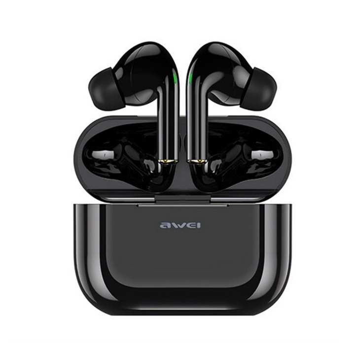 Awei t29 bluetooth fülhallgató sztereo, v5.0, tws, aktív zajszűrő, vízálló + töltőtok, fekete