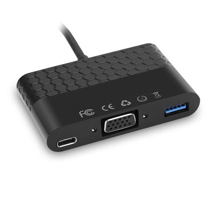 Adaptor SSK SHUC025 USB 3.0 TypeC catre VGA/USB TypeC/USB TypeA