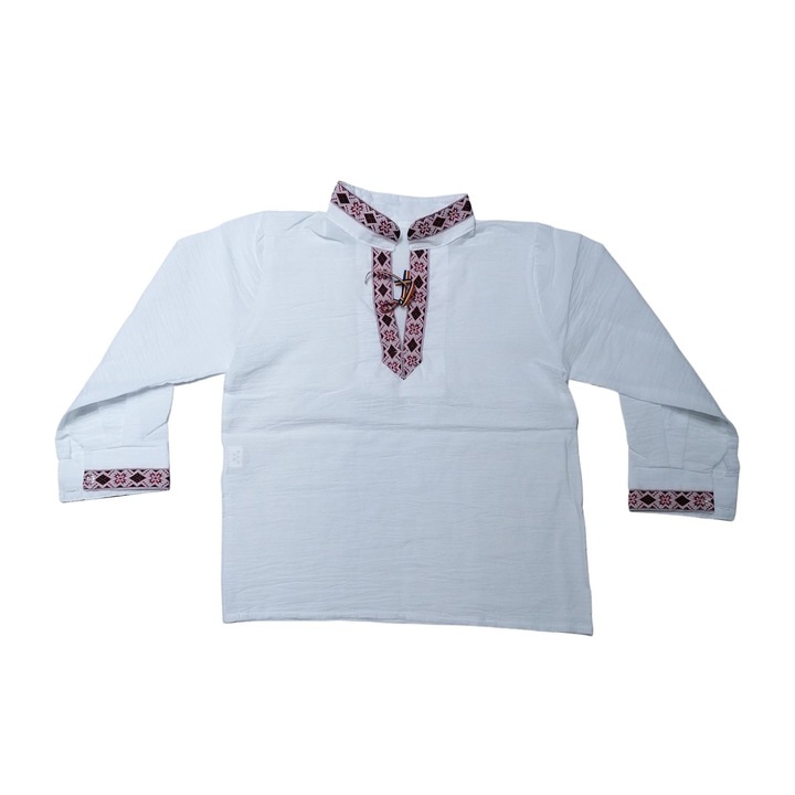 Ie traditionala pentru baieti, panza topita, multicolor, 8 ani