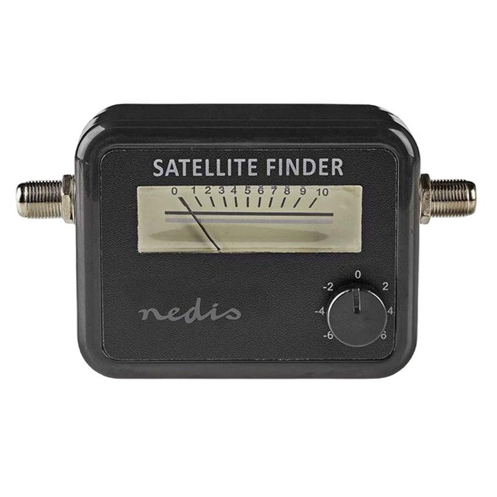 Locator satelit, Nedis, Plastic/Metal, 950-2400 MHz, Sensibilitate intrare 83 dB, Negru
