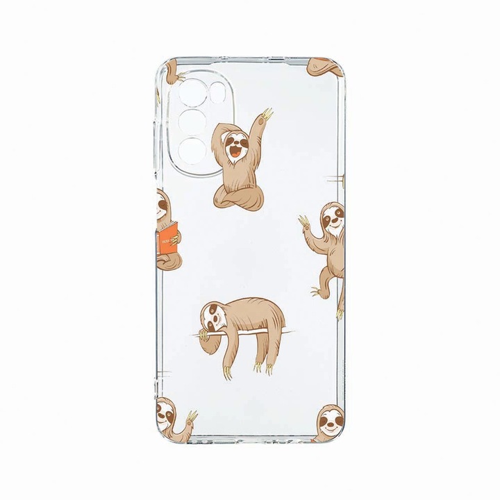 Силиконов калъф Unique за Motorola Moto G82 / Moto G52, Keep Calm - Be Lazy, Transparent c-TR 598