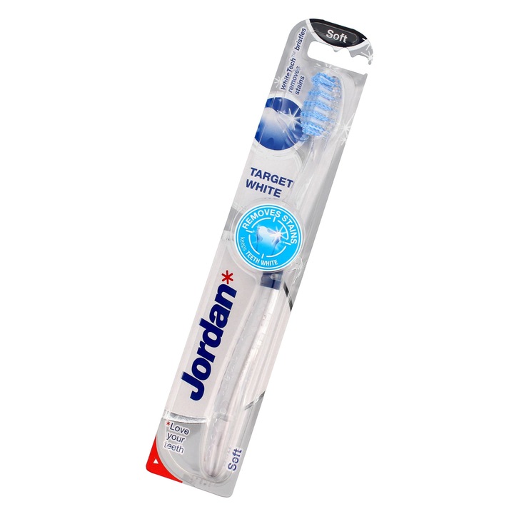 Четка за зъби Jordan Target White, прозрачна