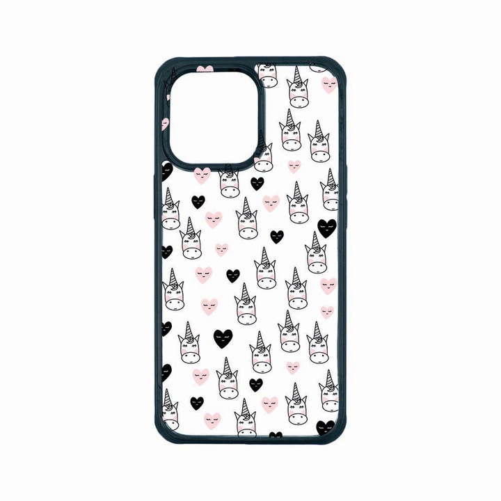 Husa Premium Antisoc Policarbonat/TPU, Compatibila Cu Apple iPhone 13 Pro, Unicorn Pattern, Rezistenta la socuri, Protectie Camera, AP 190