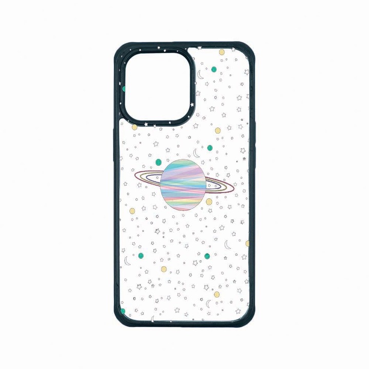 Husa Premium Antisoc Policarbonat/TPU, Compatibila Cu Apple iPhone 13 Pro, Universe, Planets, Rezistenta la socuri, Protectie Camera, AP 468